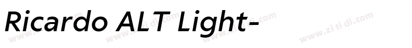 Ricardo ALT Light字体转换